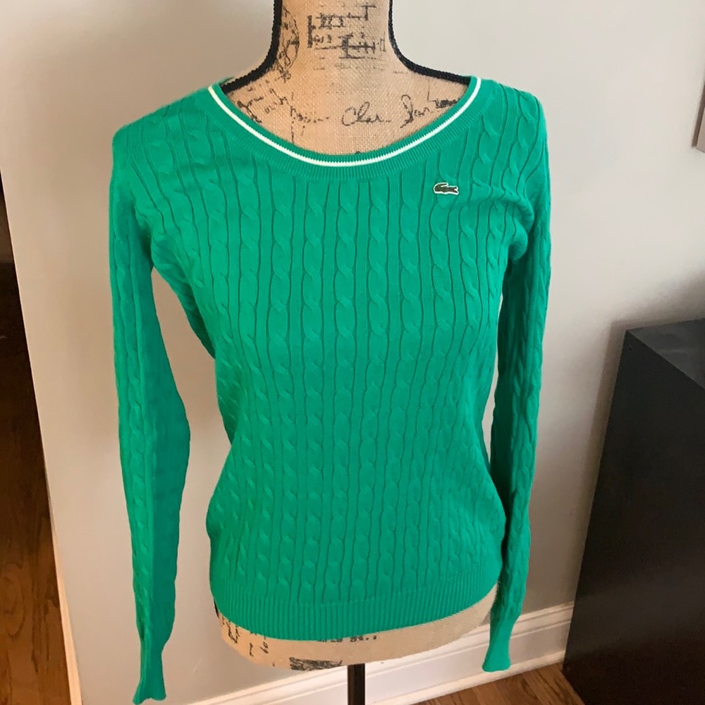 Green Lacoste Sweater
